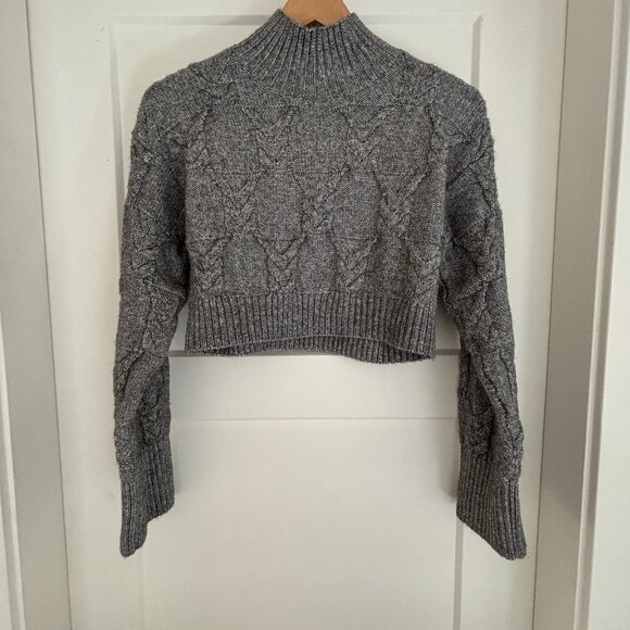 Monkl Grey Cropped Sweater - Picture 1 of 4